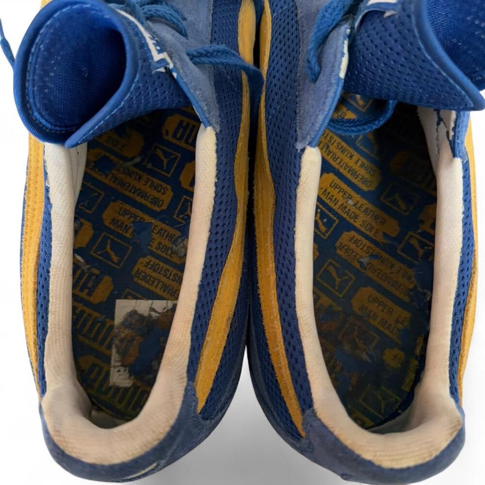 Vintage Men's PUMA H-STREET Y2K Low Profile Sneakers Blue / Yellow size 12 - Picture 5 of 8